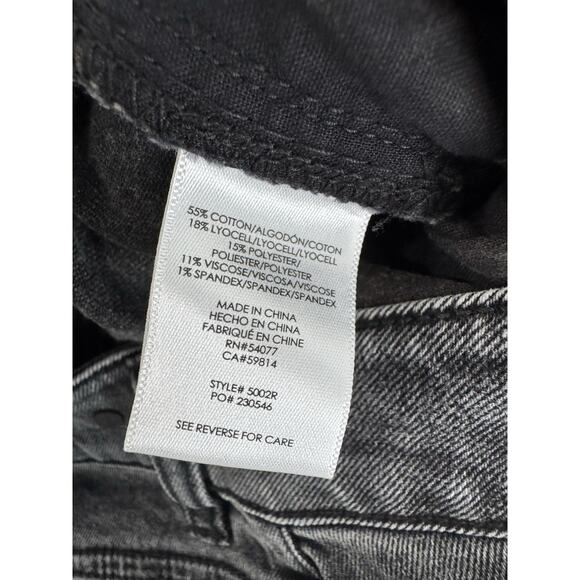 CABI Faded Black Wide Leg Jeans Lennox Jean Size 8 Regular - Picture 5 of 5